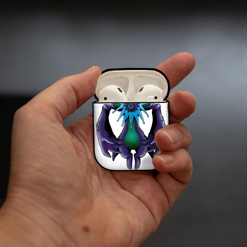 Digimon デジタルモンスター/デジモン AirPods 第2世代保護ケース ハードシェル ブラック 耐衝撃・防指紋・カラビナ付き