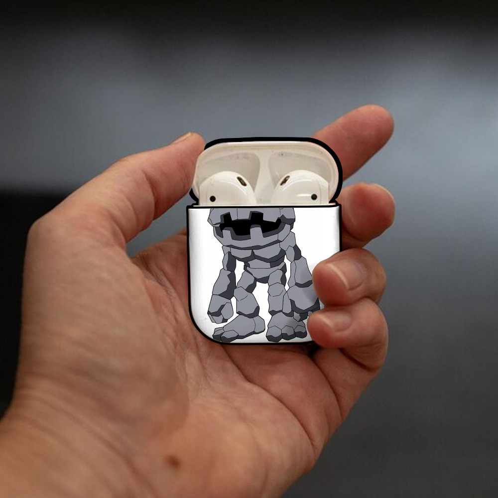 Digimon デジタルモンスター/デジモン AirPods 第2世代保護ケース ハードシェル ブラック 耐衝撃・防指紋・カラビナ付き
