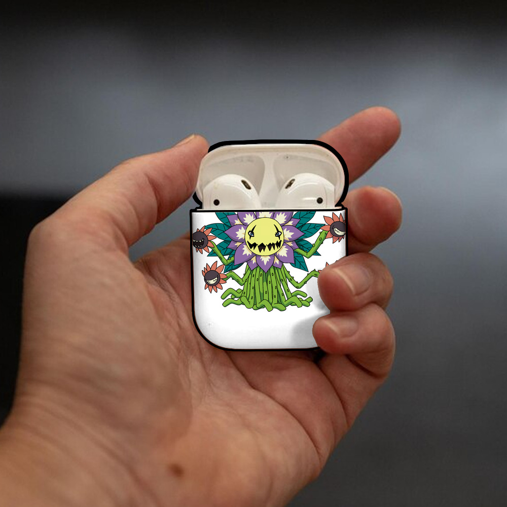 Digimon デジタルモンスター/デジモン AirPods 第2世代保護ケース ハードシェル ブラック 耐衝撃・防指紋・カラビナ付き