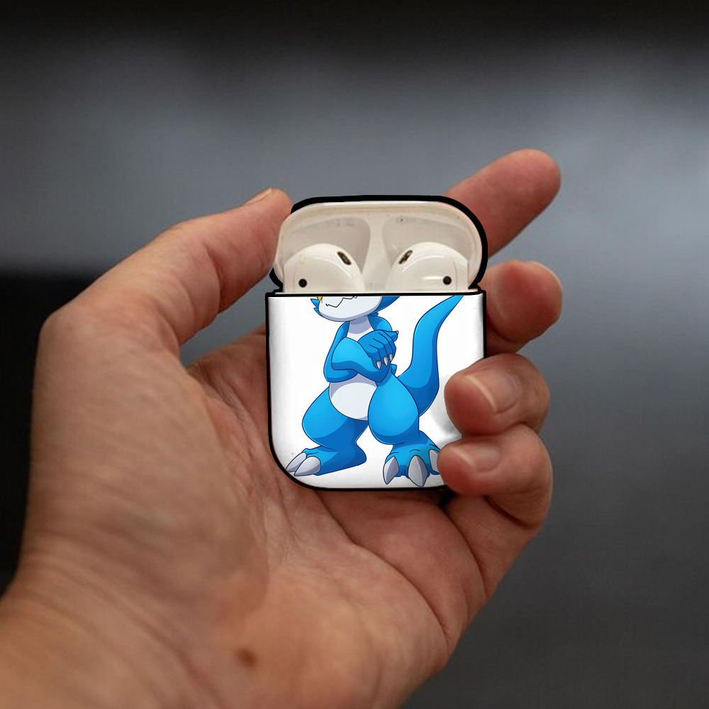 Digimon デジタルモンスター/デジモン AirPods 第2世代保護ケース ハードシェル ブラック 耐衝撃・防指紋・カラビナ付き