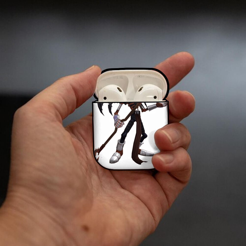 Digimon デジタルモンスター/デジモン AirPods 第2世代保護ケース ハードシェル ブラック 耐衝撃・防指紋・カラビナ付き