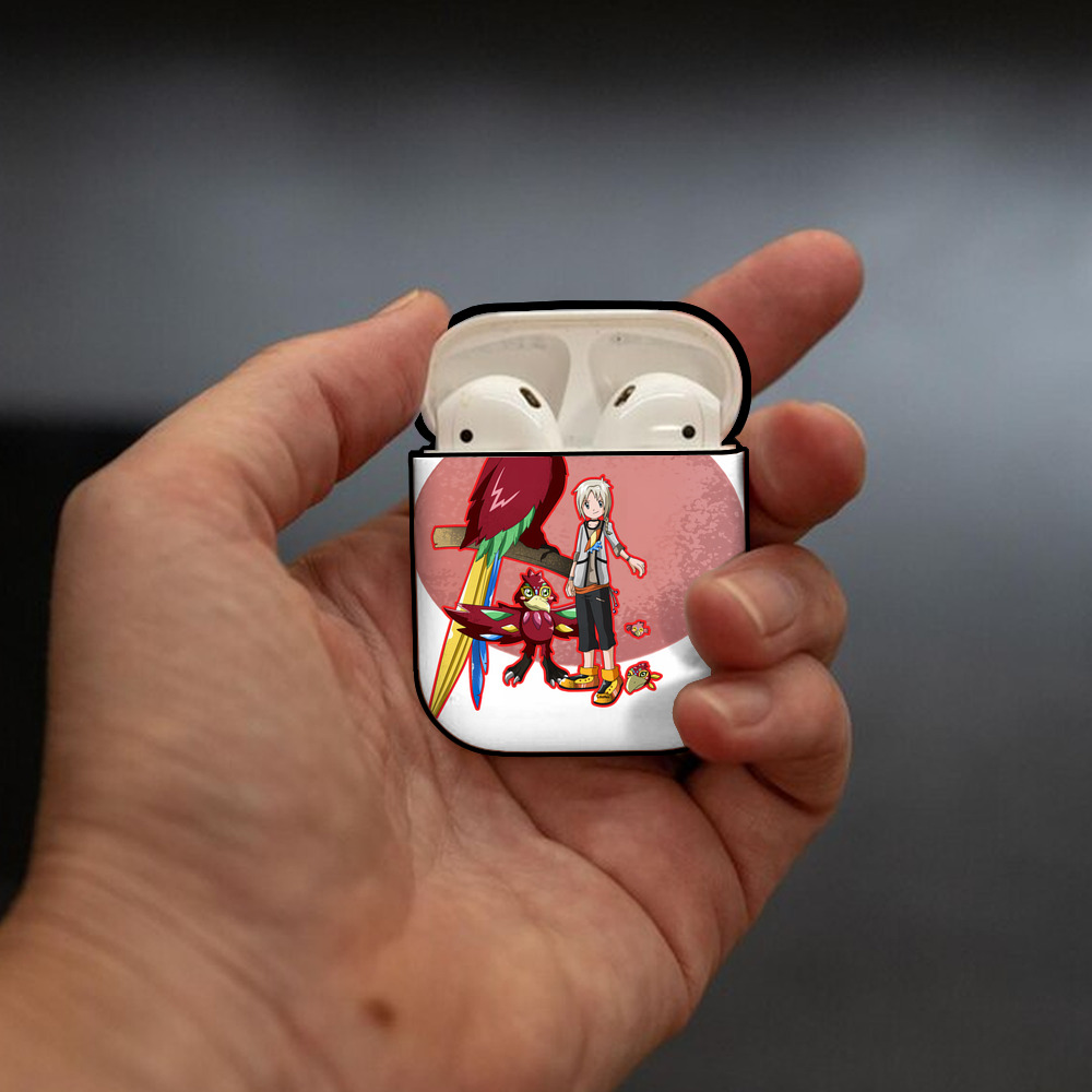 Digimon デジタルモンスター/デジモン AirPods 第2世代保護ケース ハードシェル ブラック 耐衝撃・防指紋・カラビナ付き