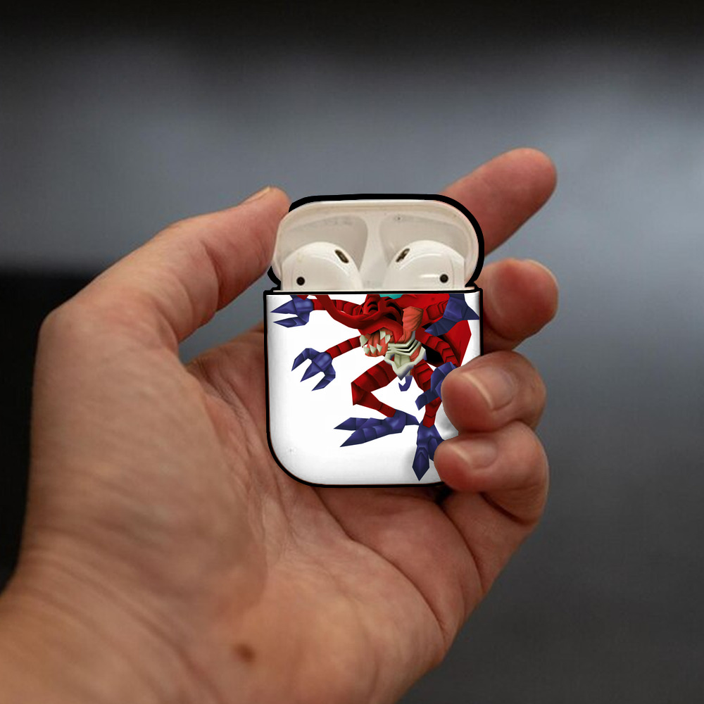 Digimon デジタルモンスター/デジモン AirPods 第2世代保護ケース ハードシェル ブラック 耐衝撃・防指紋・カラビナ付き