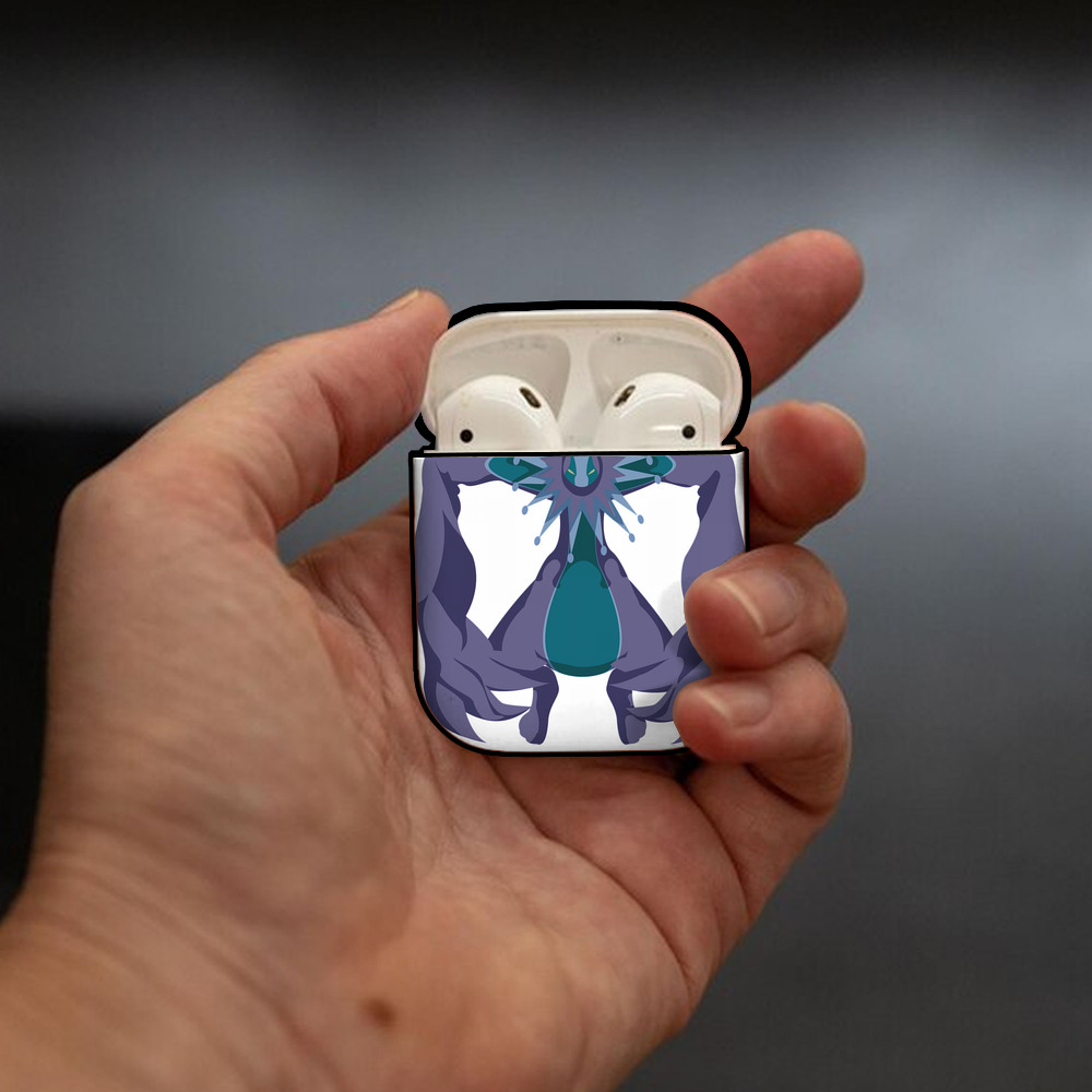 Digimon デジタルモンスター/デジモン AirPods 第2世代保護ケース ハードシェル ブラック 耐衝撃・防指紋・カラビナ付き
