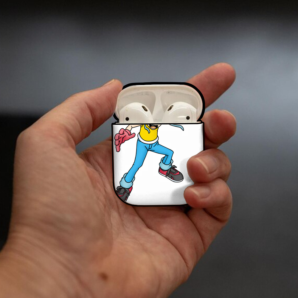 Digimon デジタルモンスター/デジモン AirPods 第2世代保護ケース ハードシェル ブラック 耐衝撃・防指紋・カラビナ付き