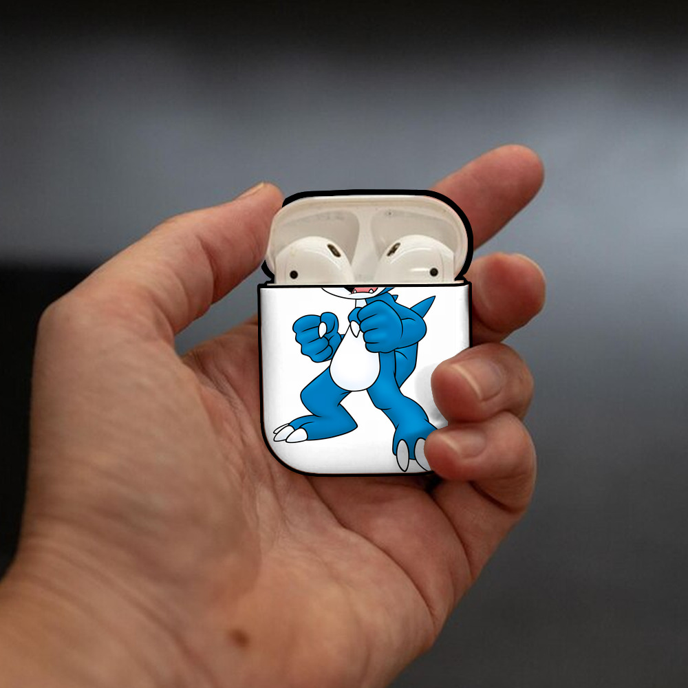Digimon デジタルモンスター/デジモン AirPods 第2世代保護ケース ハードシェル ブラック 耐衝撃・防指紋・カラビナ付き