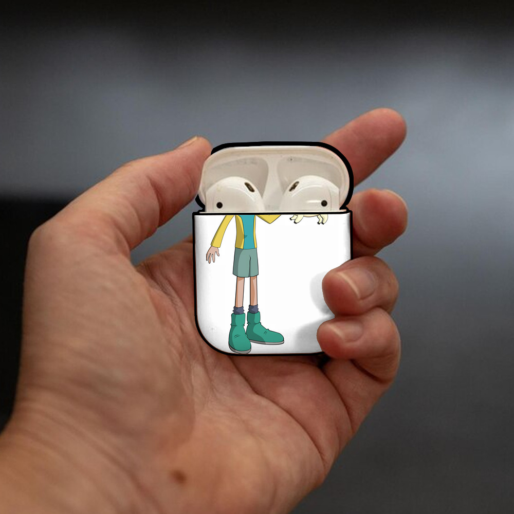 Digimon デジタルモンスター/デジモン AirPods 第2世代保護ケース ハードシェル ブラック 耐衝撃・防指紋・カラビナ付き