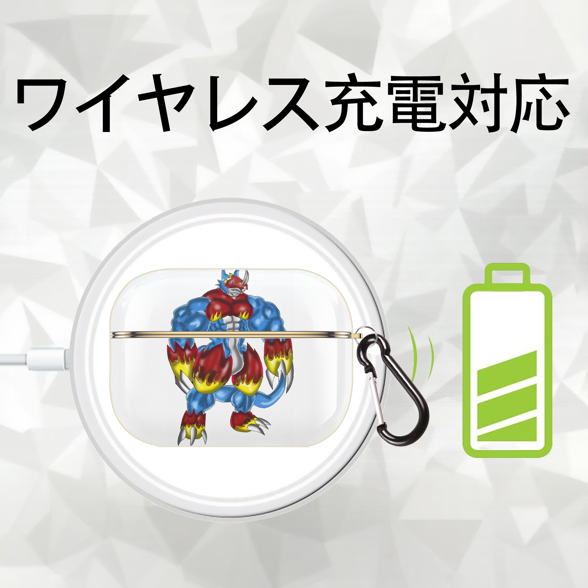 Digimon デジタルモンスター/デジモン 【AirPods Pro用】ハードシェル保護ケース｜耐衝撃・防指紋・カラビナ付き商品仕様