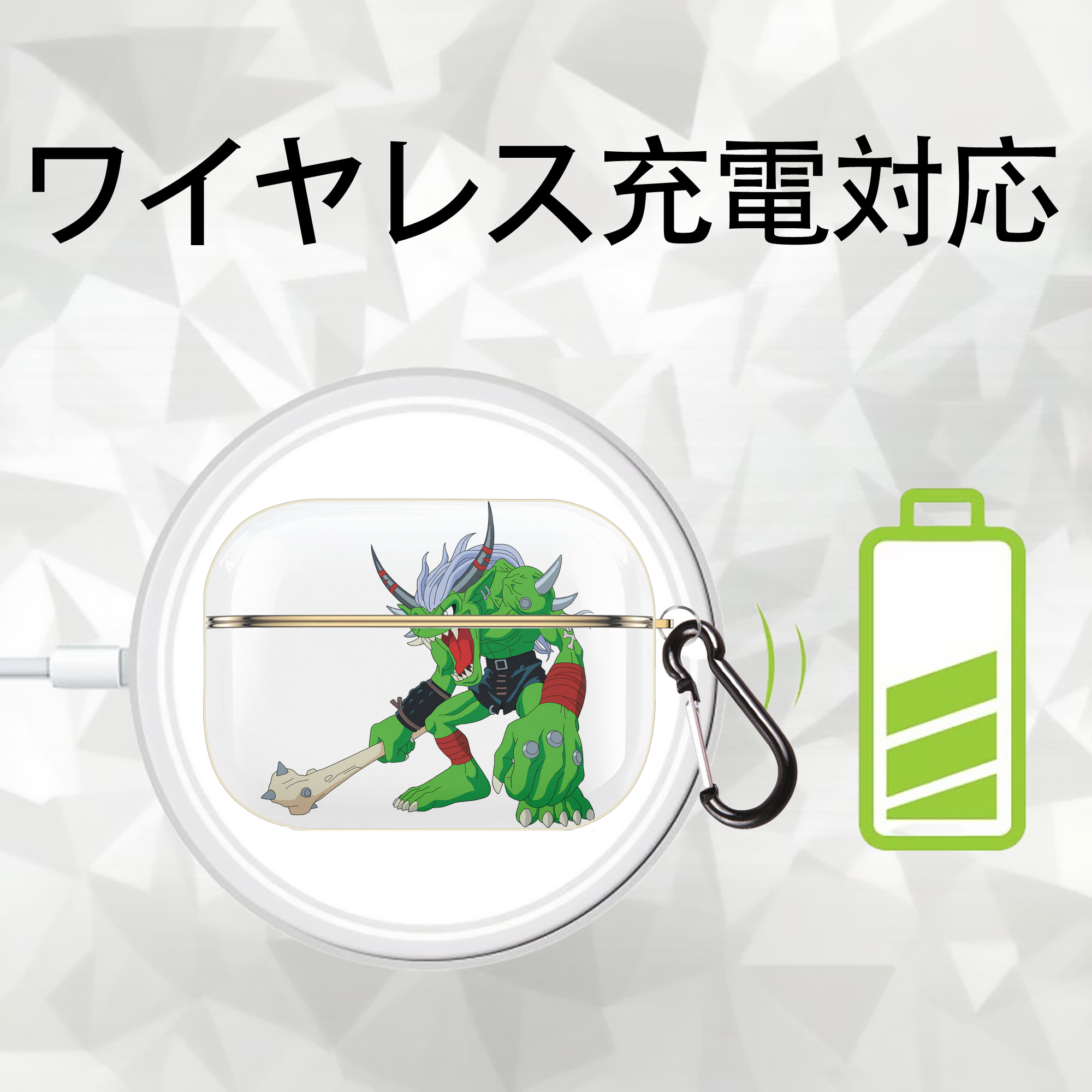 Digimon デジタルモンスター/デジモン 【AirPods Pro用】ハードシェル保護ケース｜耐衝撃・防指紋・カラビナ付き商品仕様