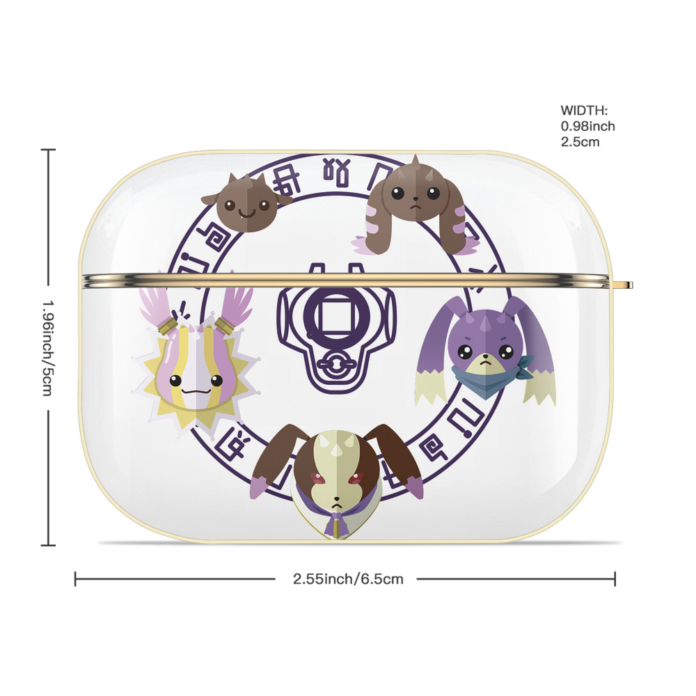 Digimon デジタルモンスター/デジモン 【AirPods Pro用】ハードシェル保護ケース｜耐衝撃・防指紋・カラビナ付き商品仕様