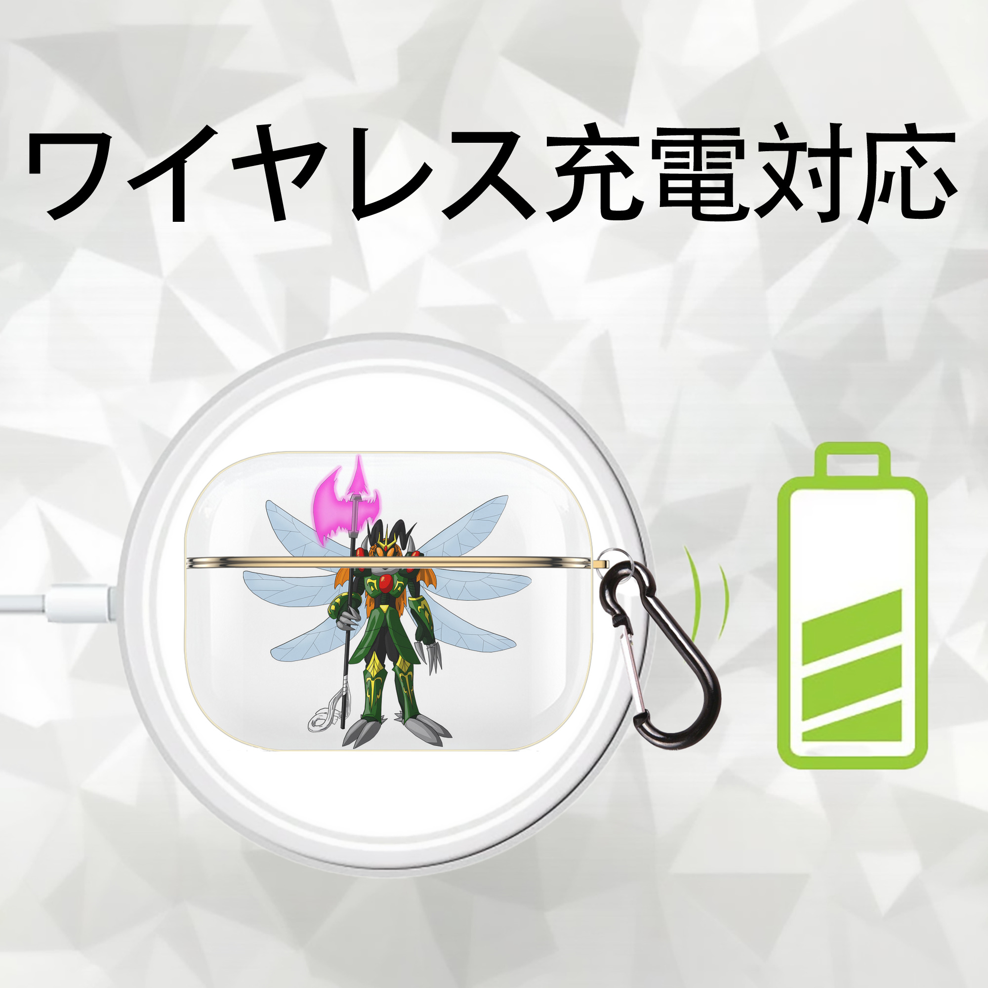 Digimon デジタルモンスター/デジモン 【AirPods Pro用】ハードシェル保護ケース｜耐衝撃・防指紋・カラビナ付き商品仕様