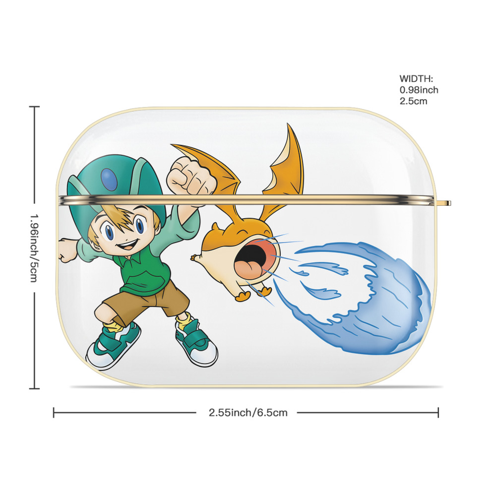 Digimon デジタルモンスター/デジモン 【AirPods Pro用】ハードシェル保護ケース｜耐衝撃・防指紋・カラビナ付き商品仕様
