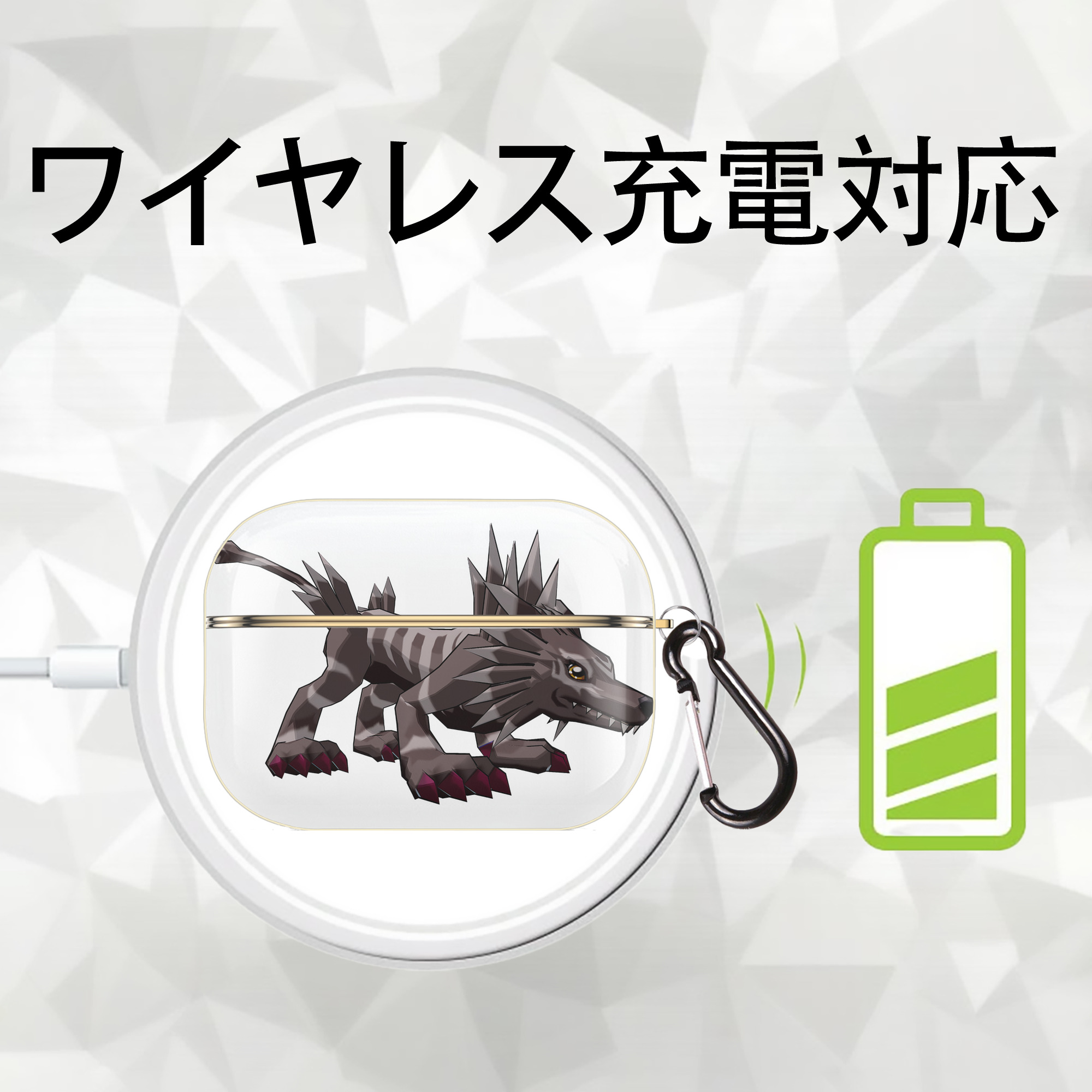 Digimon デジタルモンスター/デジモン 【AirPods Pro用】ハードシェル保護ケース｜耐衝撃・防指紋・カラビナ付き商品仕様