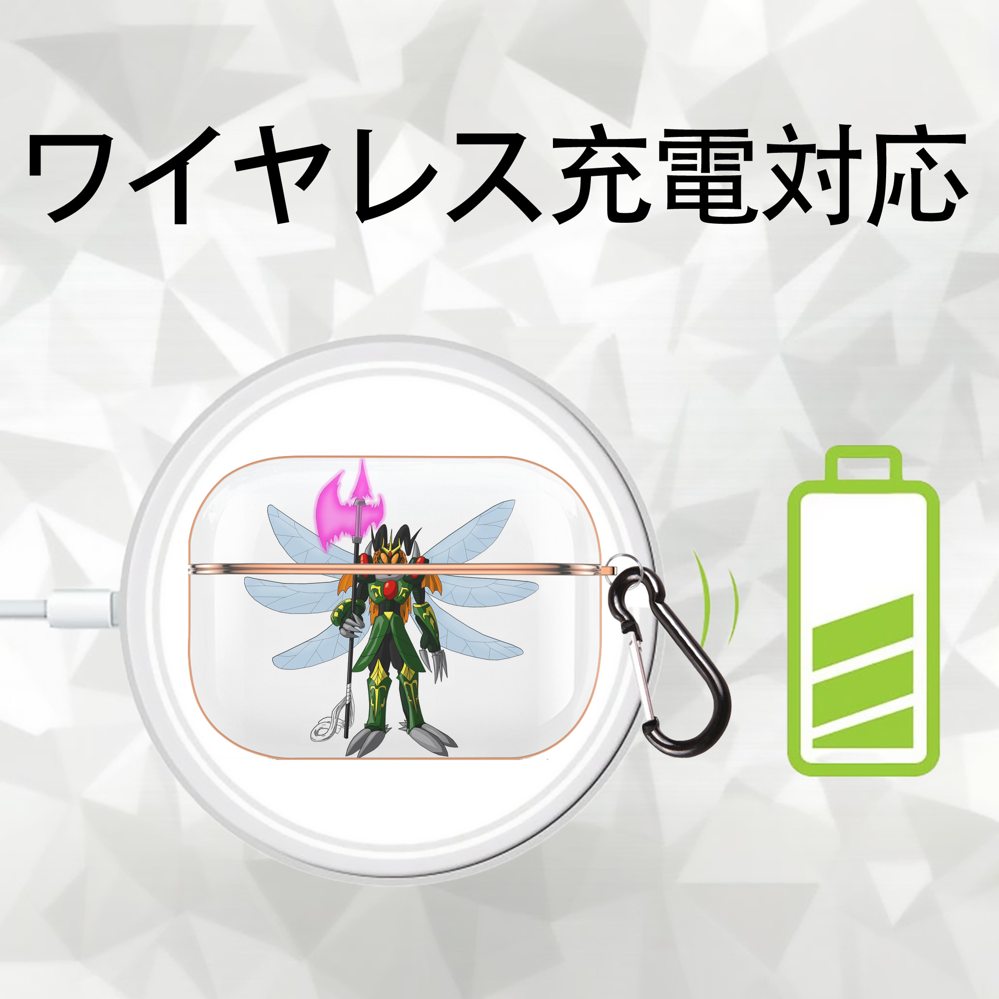 Digimon デジタルモンスター/デジモン 【AirPods Pro用】ハードシェル保護ケース｜耐衝撃・防指紋・カラビナ付き商品仕様